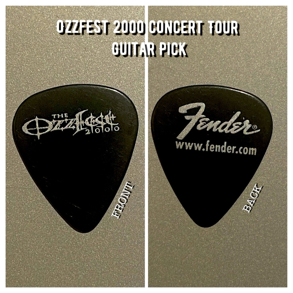 Ozzfest 2000 concert tour guitar pick collectors memorabilia